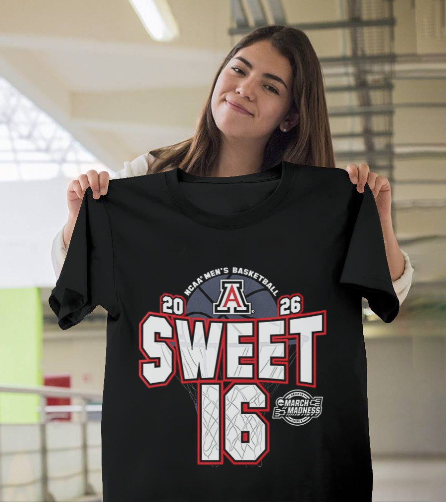 Arizona Wildcats NCAA Men's Basketball 2026 Sweet 16 March Madness T-Shirt