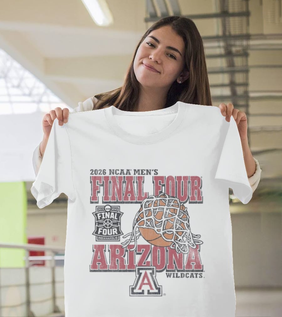 2026 NCAA Men's Final Four Arizona Wildcats Basketball Net T-Shirt
