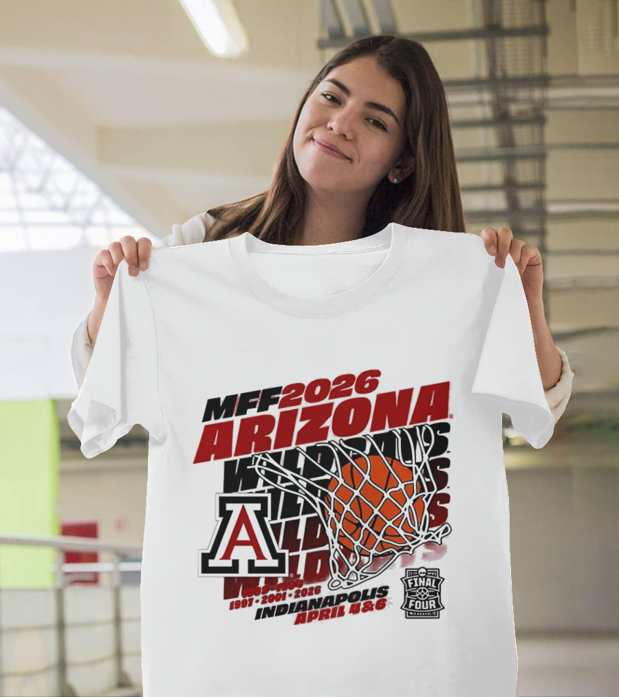 MFF 2026 Arizona Wildcats Men's Basketball Final Four Indianapolis Bound T-Shirt