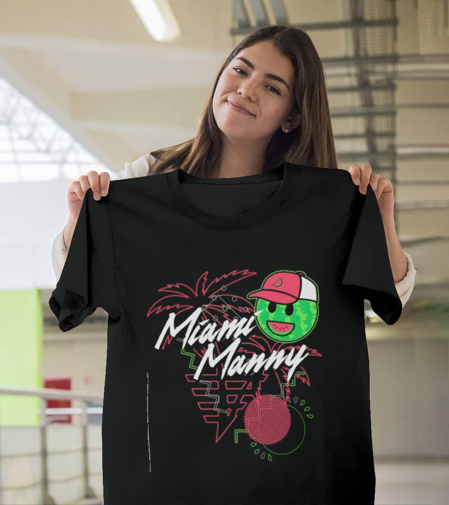 Ross Chastain Miami Manny Melon Man Palm Tree Watermelon Cap T-Shirt