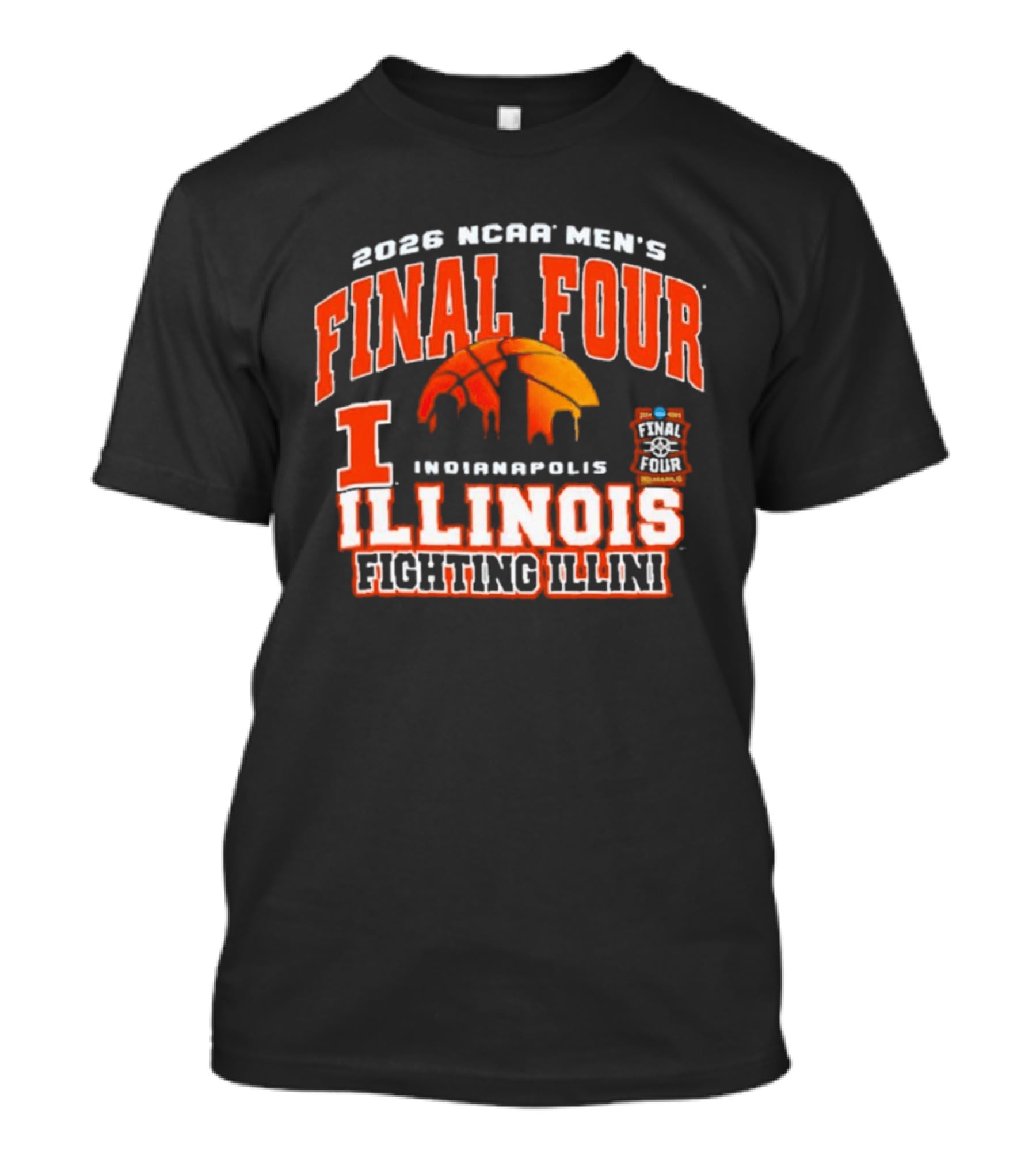 2026 NCAA Men's Final Four Indianapolis Illinois Fighting Illini Basketball T-Shirt
