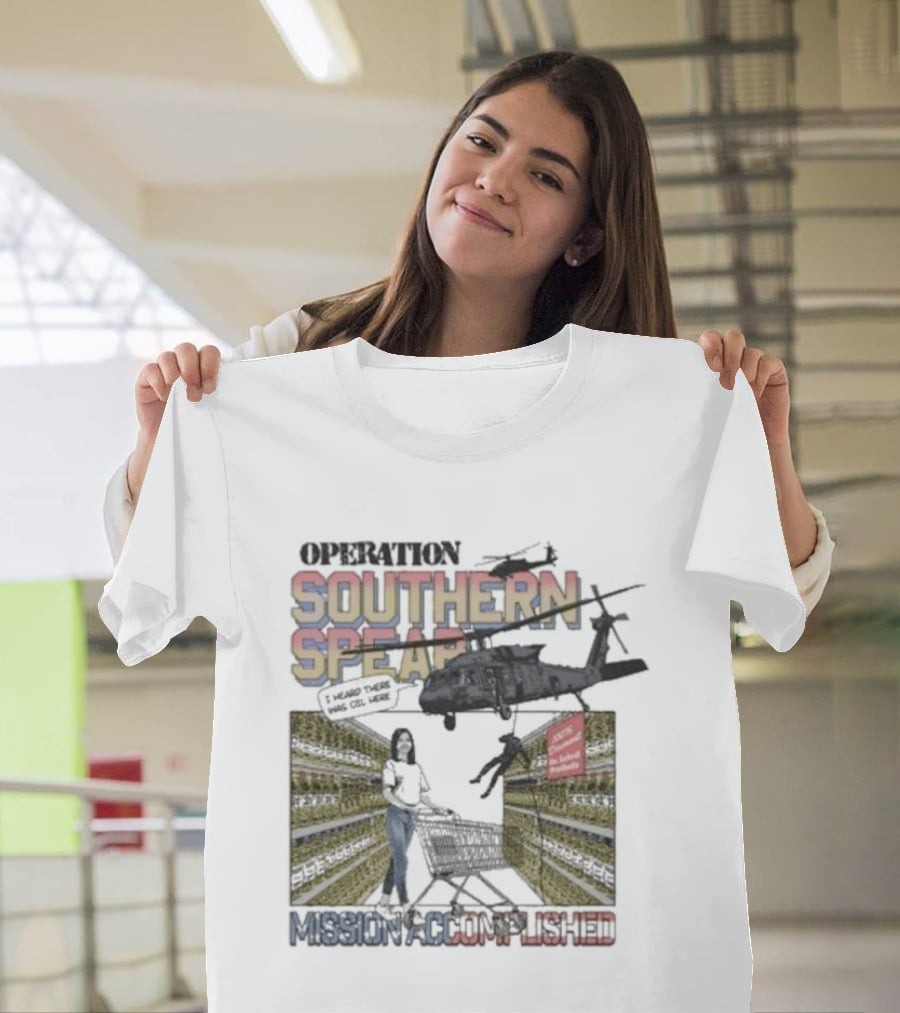 Operation Southern Spear Mission Accomplished Helicopter Tactical Scene T-Shirt