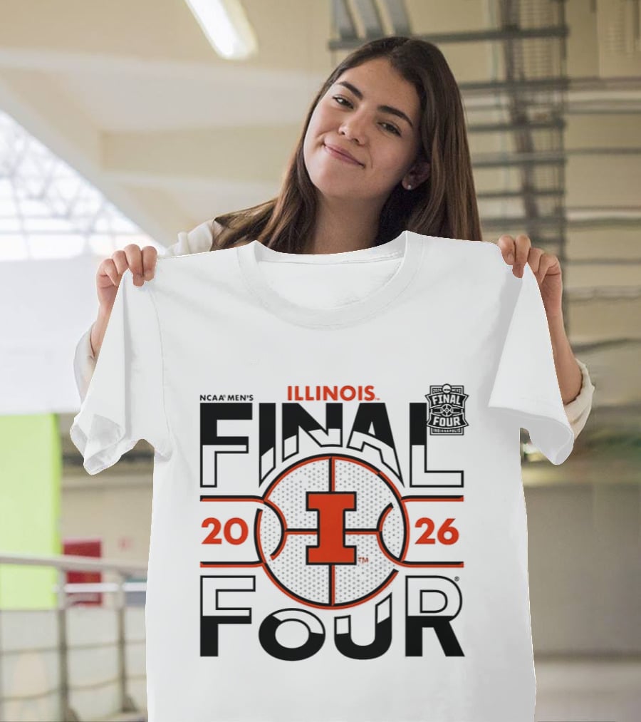 NCAA Men's Illinois Fighting Illini 2026 Final Four Basketball Indianapolis T-Shirt
