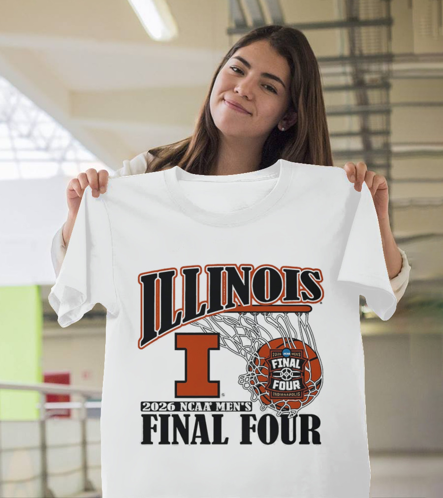 Illinois Fighting Illini Basketball NCAA Men's Final Four 2026 Indianapolis T-Shirt