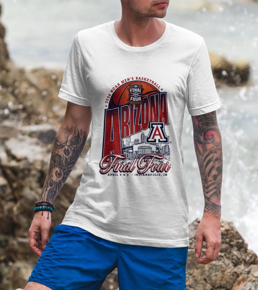 2026 NCAA Men's Basketball Arizona Wildcats Final Four Indianapolis April T-Shirt