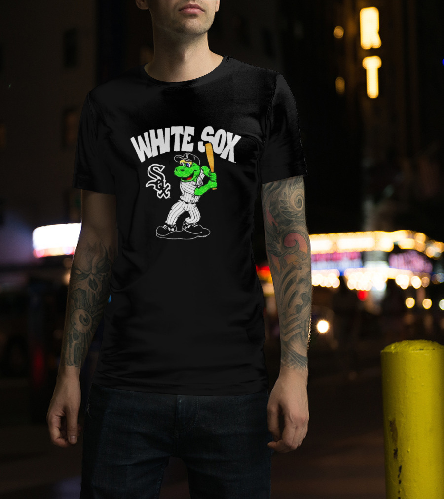 Chicago White Sox Southpaw Mascot Batting Baseball Team T-Shirt