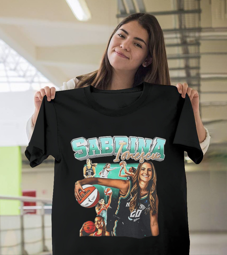 Sabrina Ionescu New York Liberty Basketball WNBA Wilson 20 T-Shirt