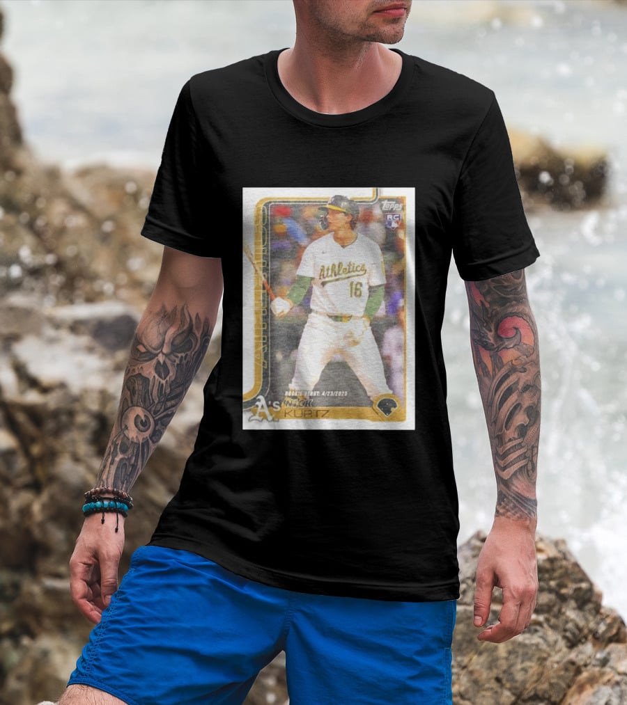 Nick Kurtz Athletics Rookie Debut Topps Baseball Card 4/23/2023 T-Shirt