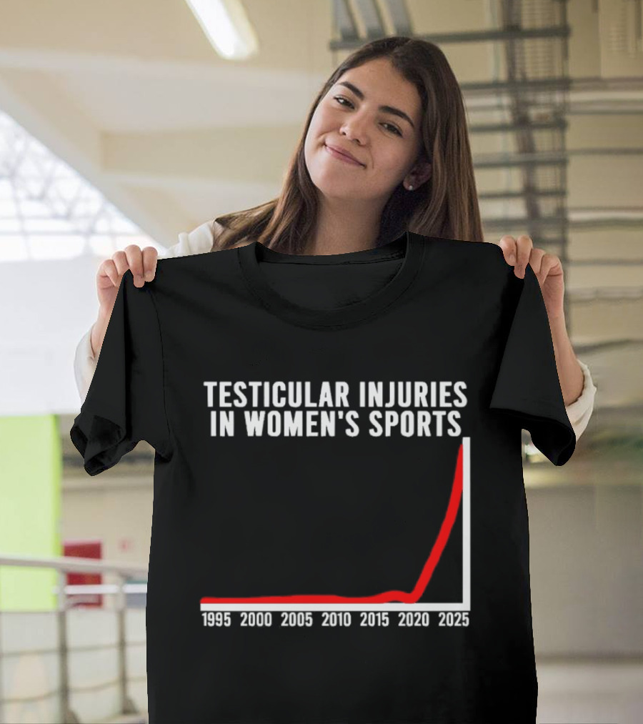 Graphical Humor Testicular Injuries In Women's Sports T-Shirt
