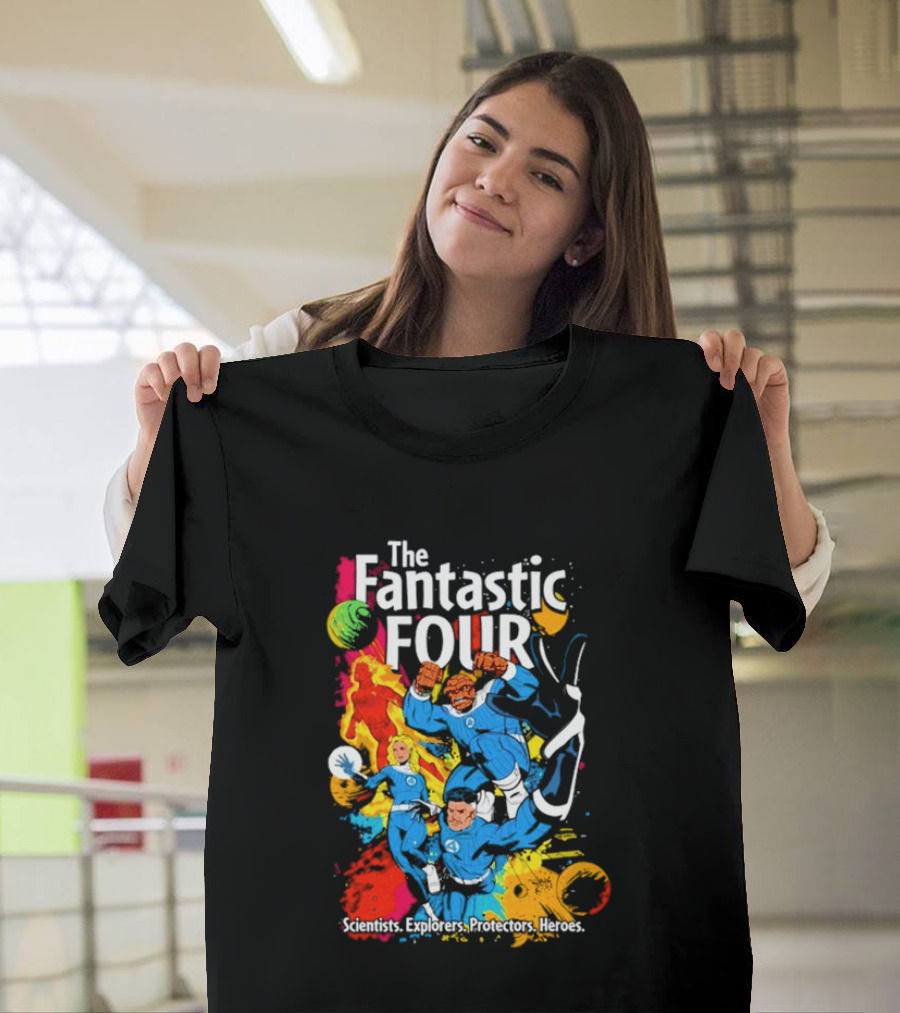 The Fantastic Four Comic Explorers Scientists Innovators Heroes T-Shirt