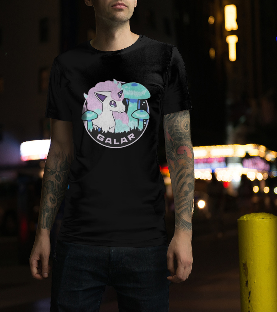 Pokémon Galar Rapidash Pastel Mushroom Adventure T-Shirt