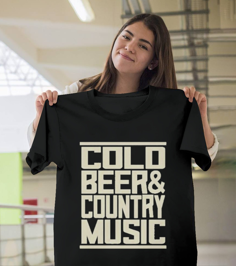 Cold Beer And Country Music Zach Top Black T-Shirt