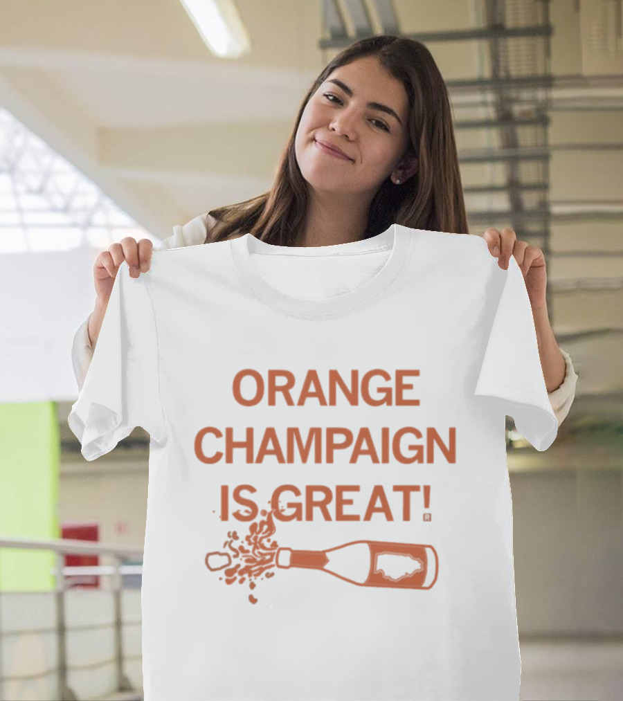 Orange Champaign Is Great Bottle Popping T-Shirt