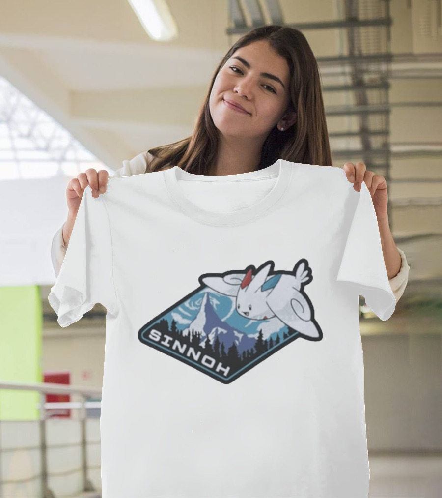 Sinnoh Togekiss Adventure With Mountains And Forest In Pokémon World T-Shirt