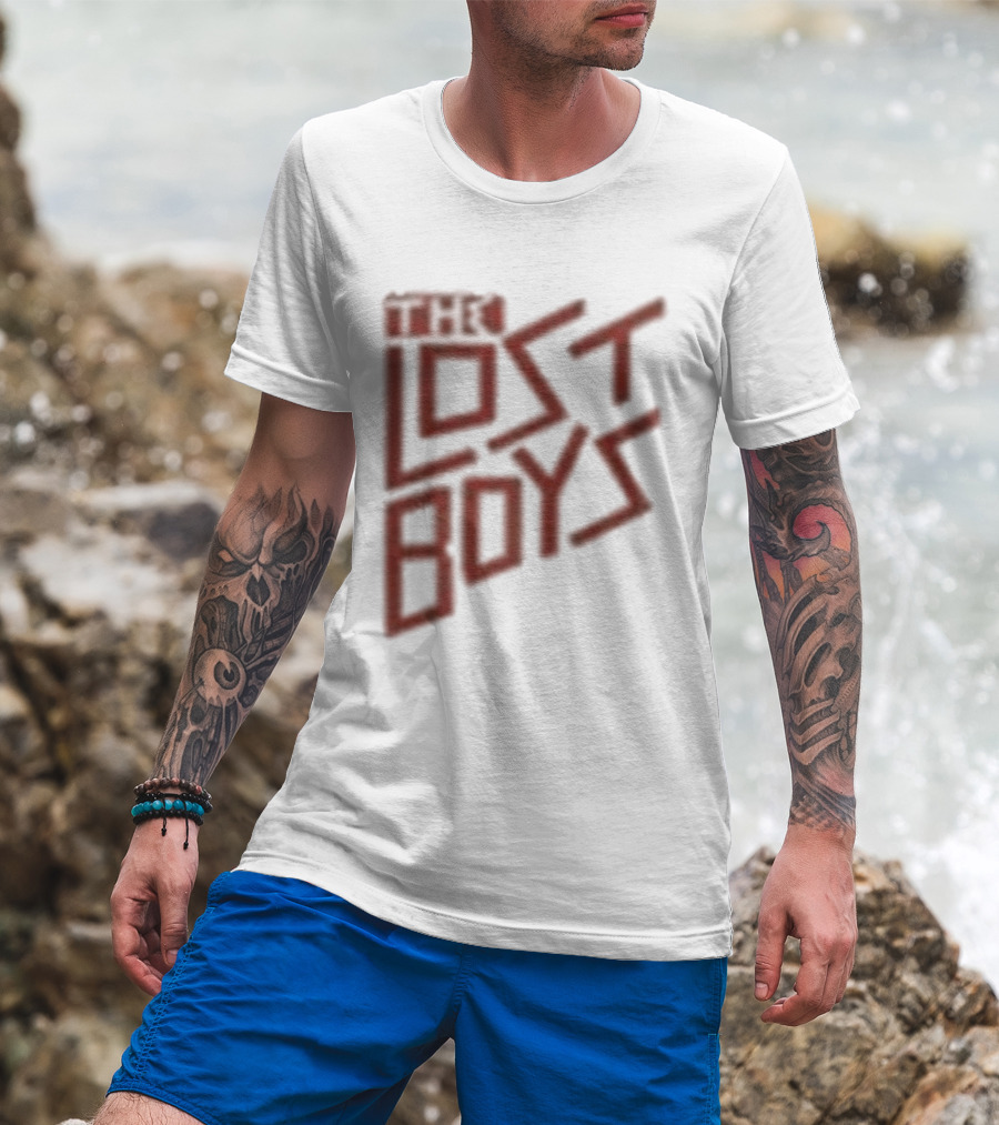 The Lost Boys Concert Crop Top 80s Retro Font T-Shirt