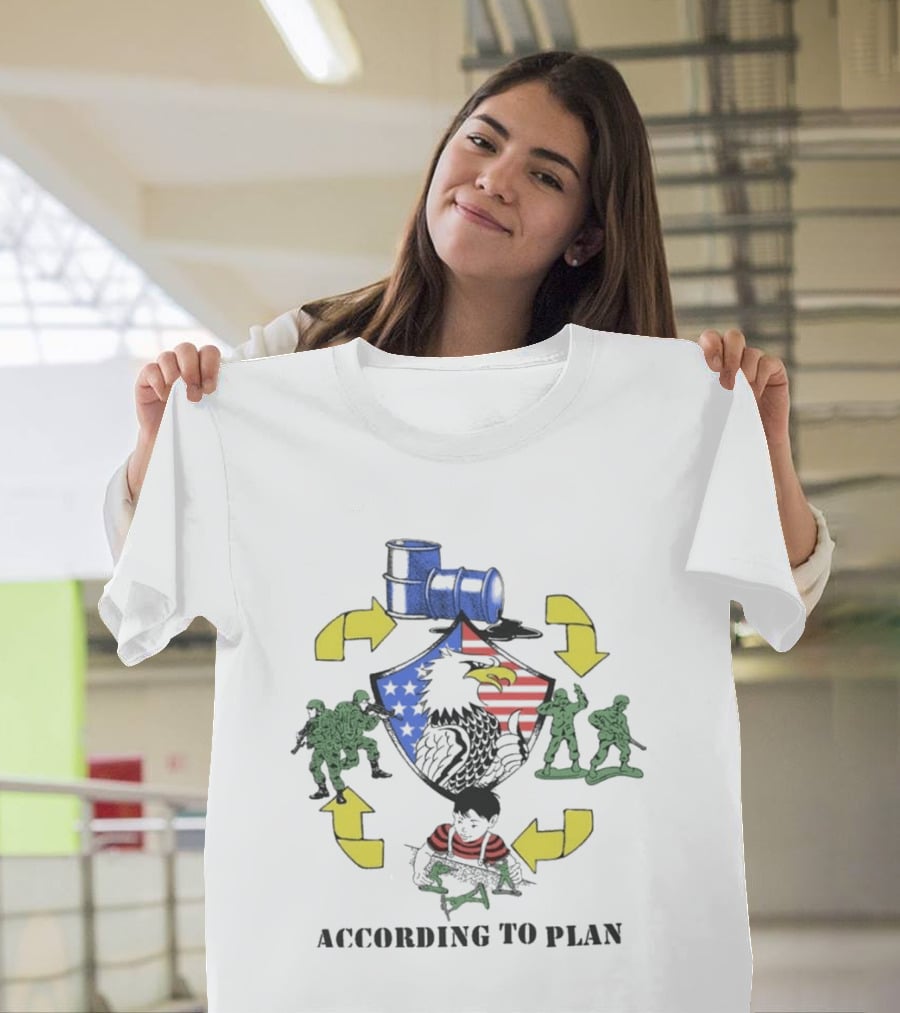 Eagle Crest Soldiers And Train Cycle According To Plan Ideologie T-Shirt