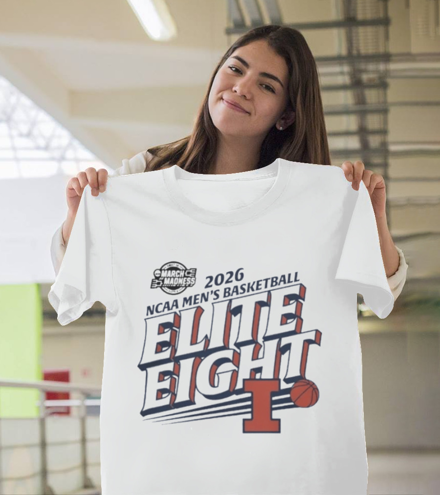 Illinois Fighting Illini NCAA Men's Basketball March Madness 2026 Elite Eight T-Shirt