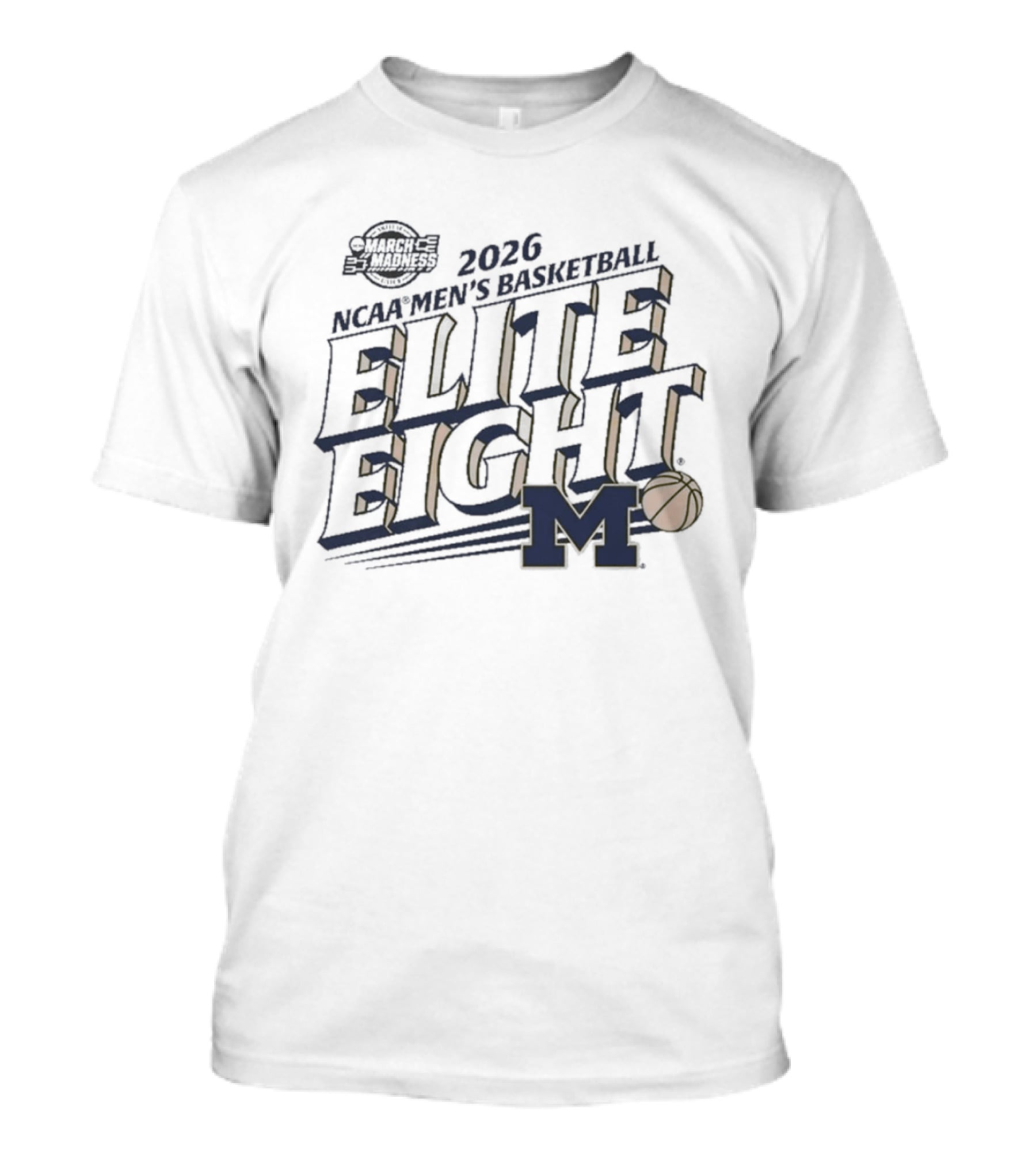 Michigan Wolverines 2026 NCAA Elite Eight Men's Basketball Tournament T-Shirt