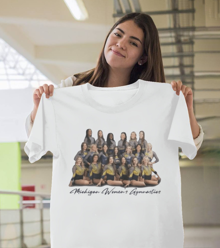 Michigan Wolverines Gymnastics Team 2023 50th Anniversary T-Shirt