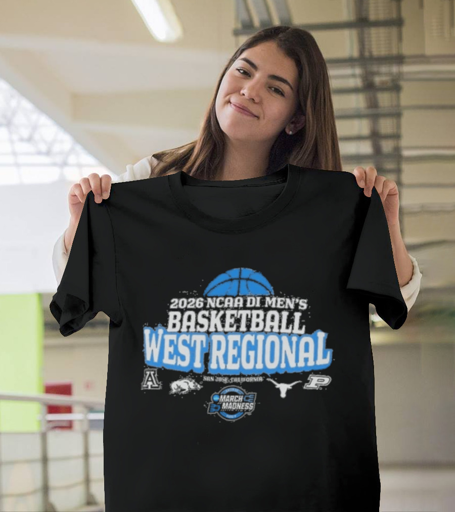 2026 NCAA DI Men's Basketball West Regional Tournament Sweet Sixteen San Jose CA T-Shirt