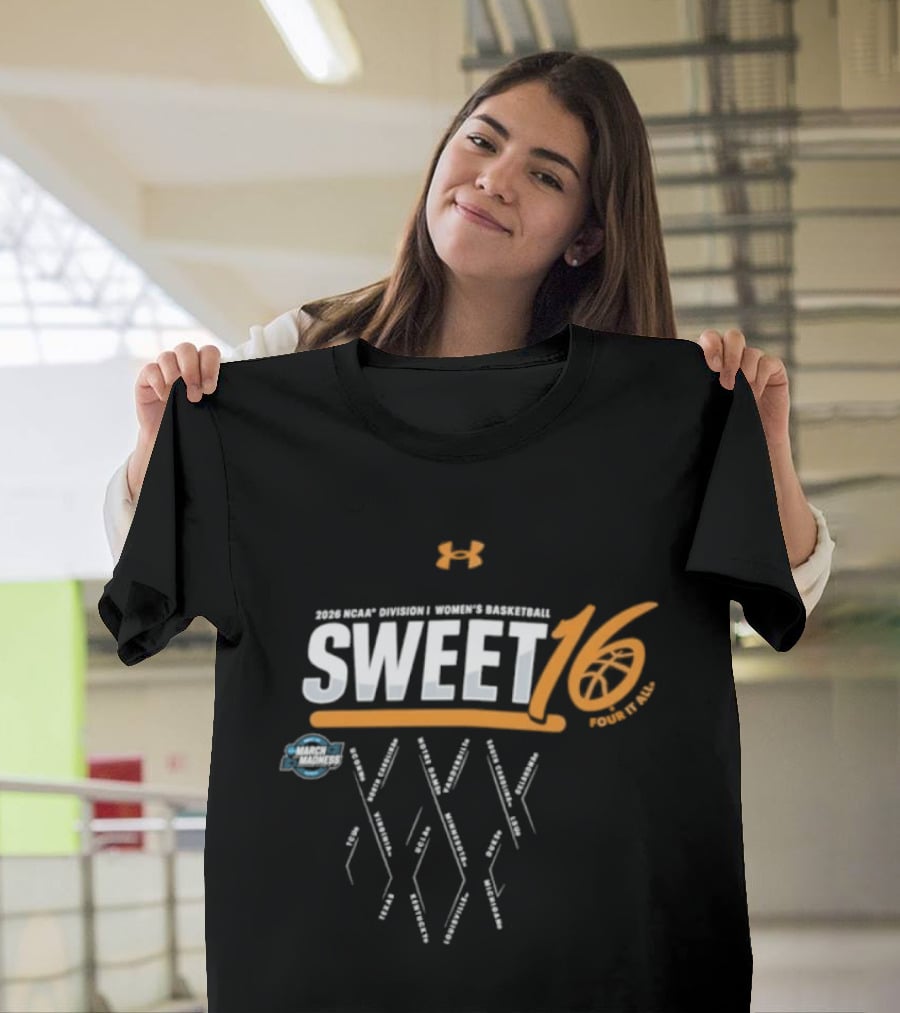 2026 NCAA Women's Basketball Sweet 16 Tournament Teams T-Shirt