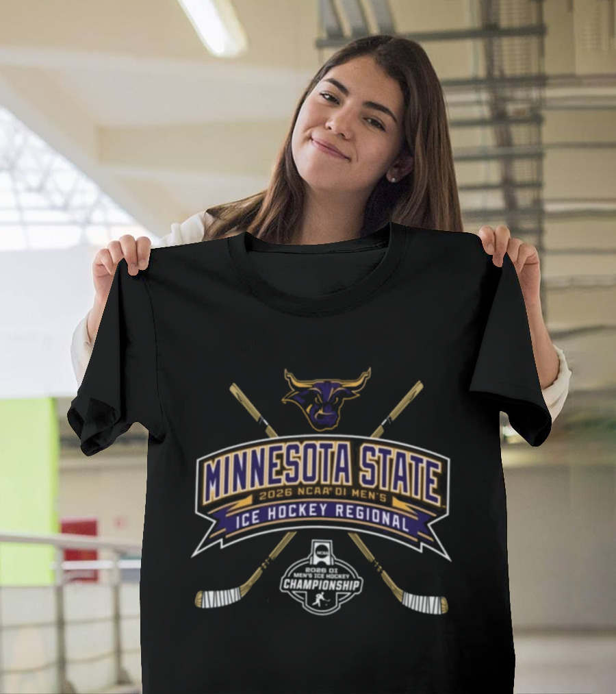Minnesota State Mavericks 2026 NCAA DI Men's Ice Hockey Regional Championship Event T-Shirt