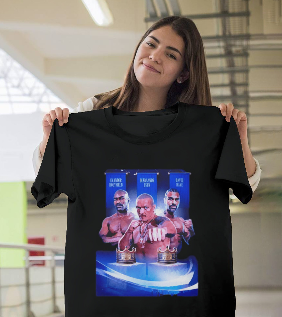 Oleksandr Usyk Evander Holyfield David Haye Boxing Cruiserweight King Patterson Collage T-Shirt