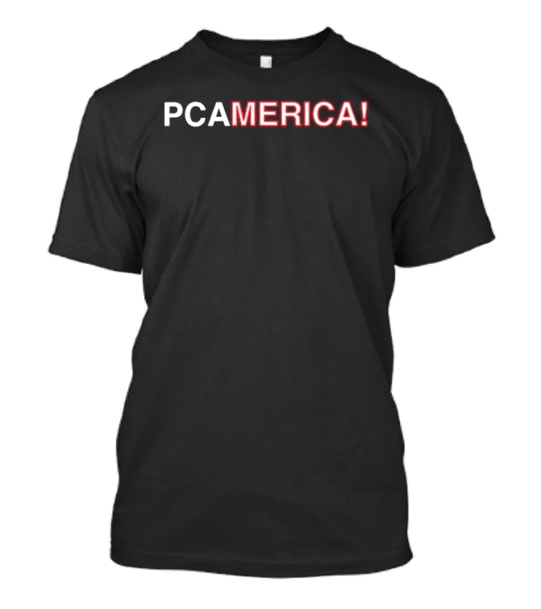 PCAmerica! Bold Typography With Red Accent T-Shirt