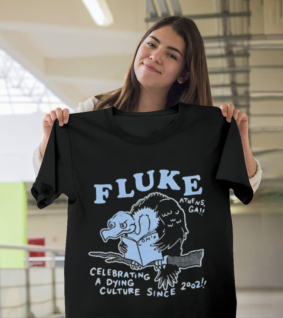 Fluke Celebrating A Dying Culture Since 2002 Athens GA Owl T-Shirt