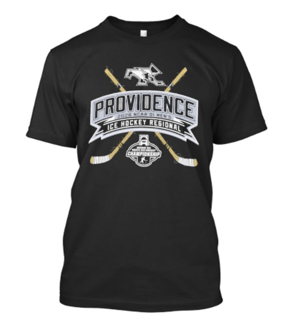 Providence Ice Hockey NCAA Regionals 2026 Friars Sticks And Puck T-Shirt