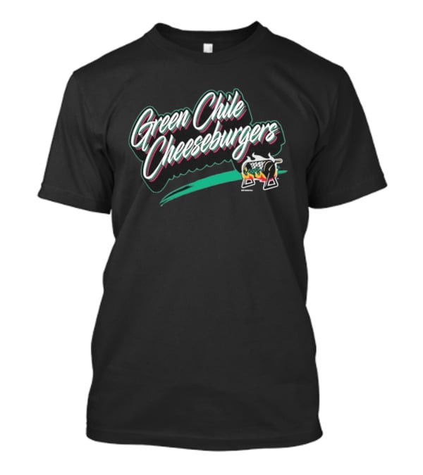 Green Chile Cheeseburgers 2026 Grilling Icon Flame T-Shirt