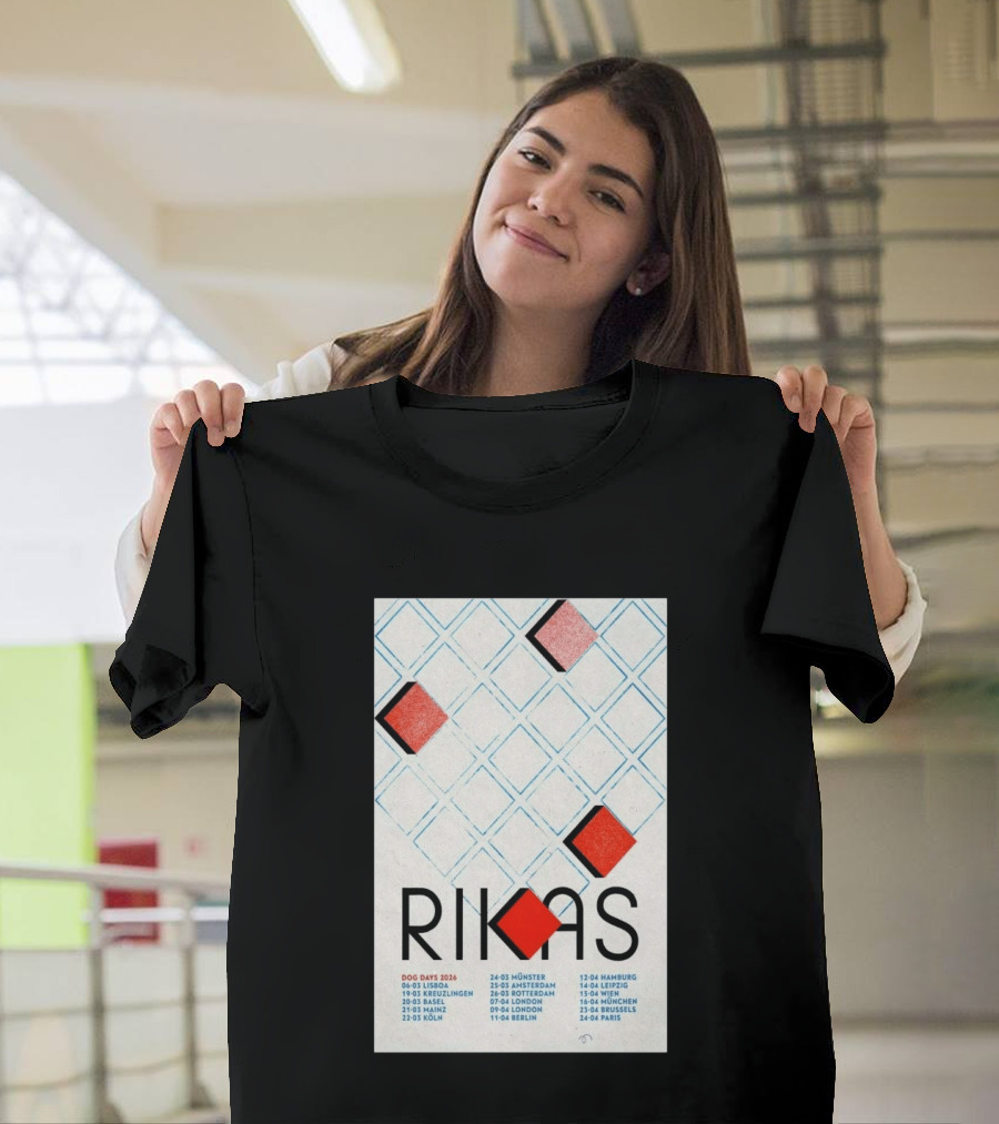 Rikas Dog Days Tour 2026 Lisbon Kreuzlingen Basel Mainz Koln Munster Amsterdam Rotterdam London Berlin Hamburg Leipzig Wien Munchen Brussels Paris T-Shirt