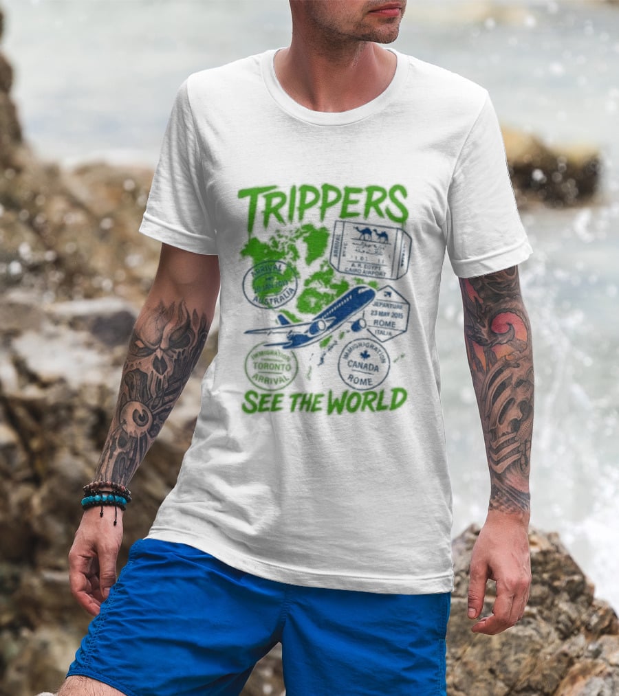 Trippers Travel Explore Adventure See The World T-Shirt