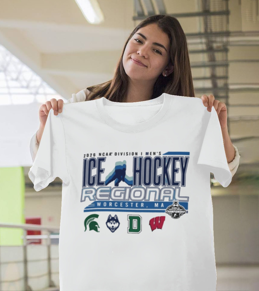2026 NCAA Division I Men's Ice Hockey Regional Worcester MA Michigan State Bemidji State Dartmouth Wisconsin T-Shirt