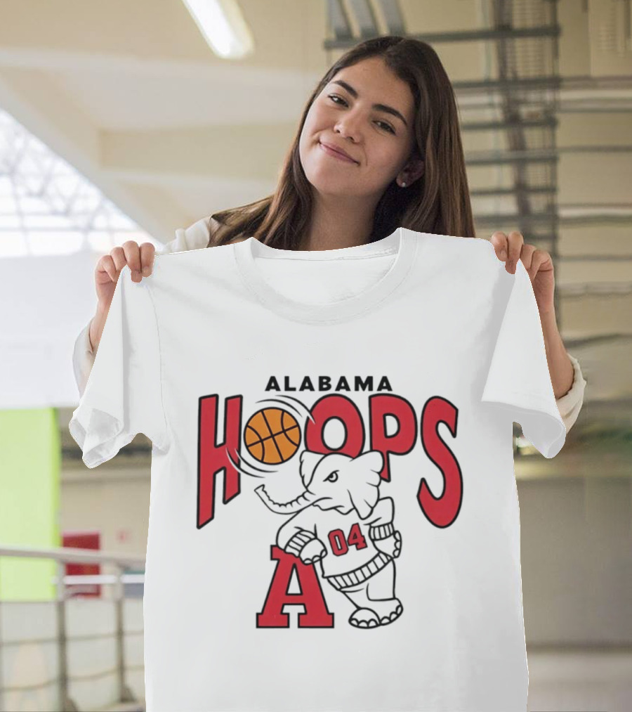 Alabama Hoops Basketball Elephant 04 Sports Team T-Shirt