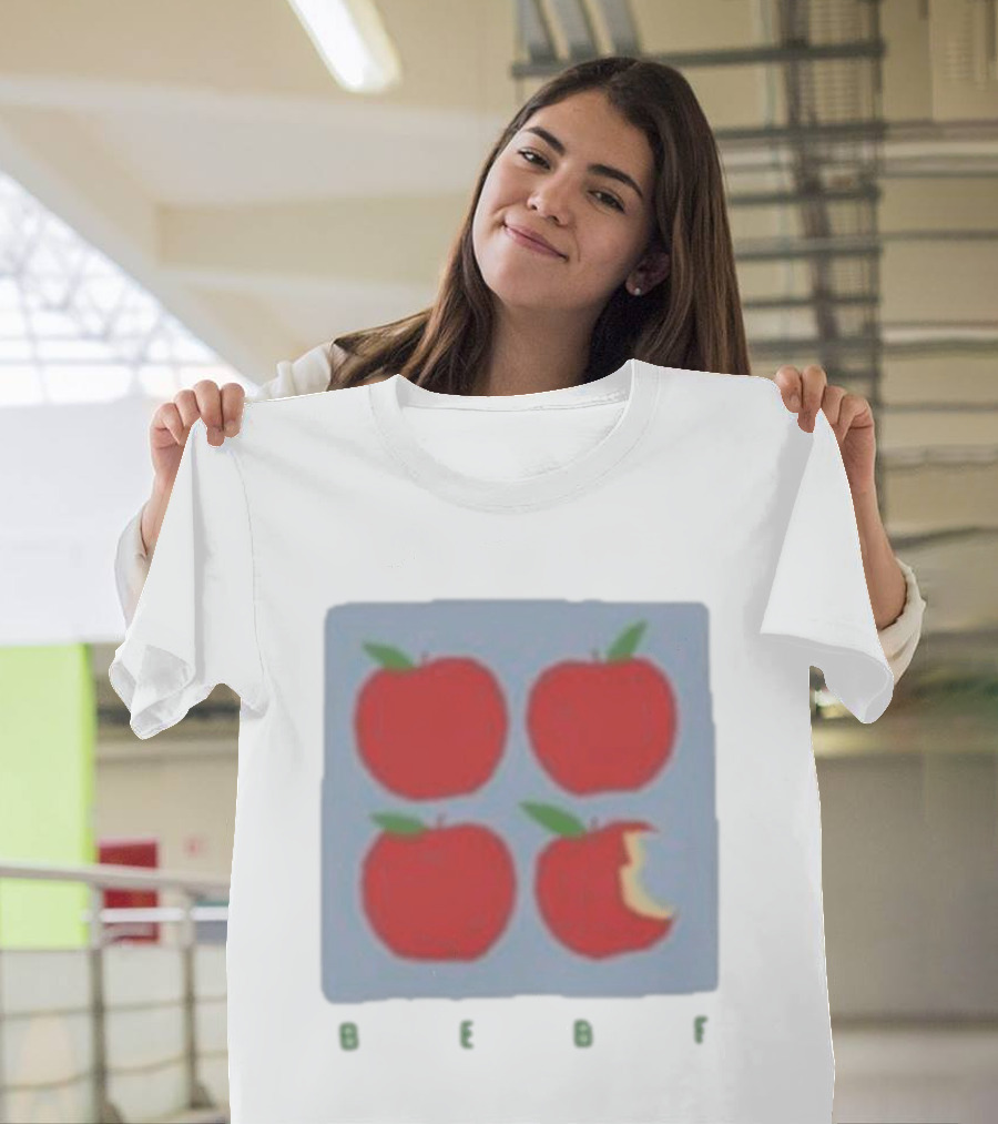 Bebe Stockwell Apple Pop Art Four Red Apples With Bite T-Shirt