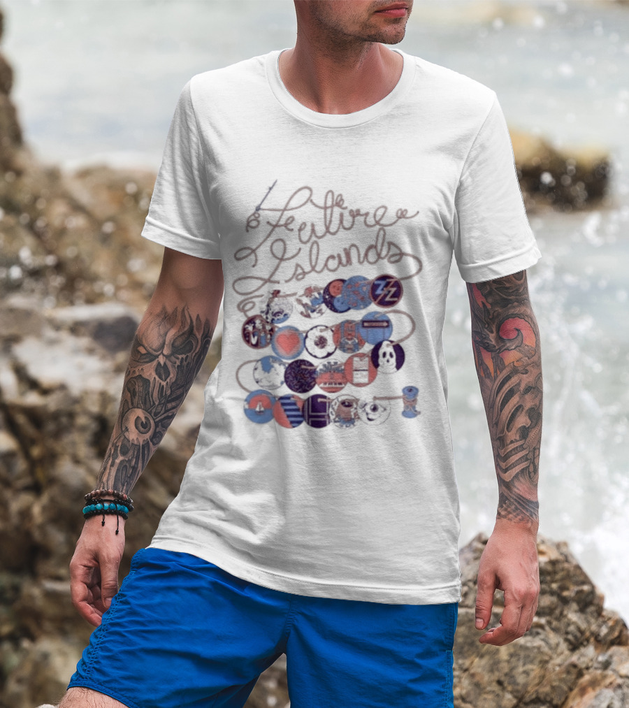 Future Islands The Never Ending Scribble Hearts And Circles T-Shirt