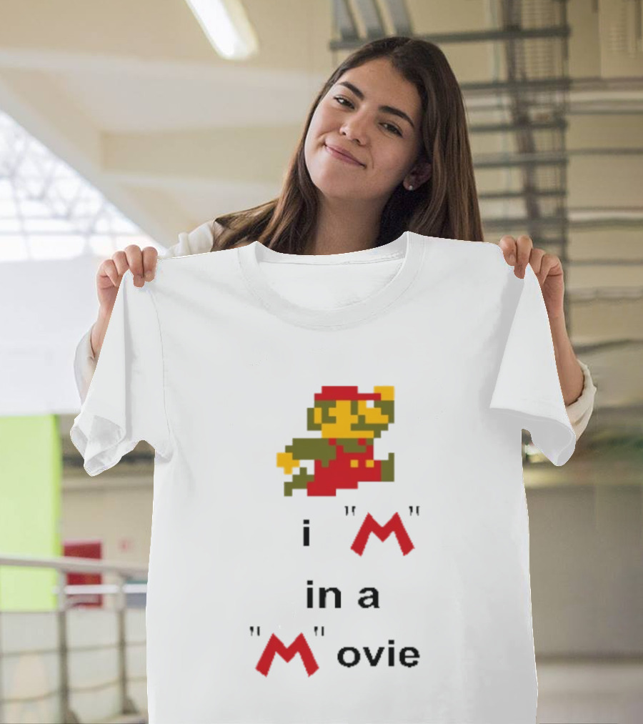 Super Mario I'm In A Pixel Art Movie T-Shirt