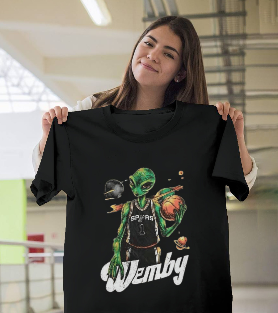 Alien Wemby Victor Wembanyama Spurs NBA 2025 Basketball Star T-Shirt