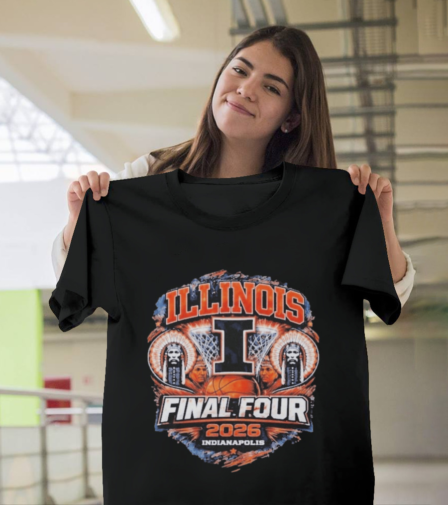 Illinois Basketball Final Four 2026 Indianapolis March Madness Illini T-Shirt