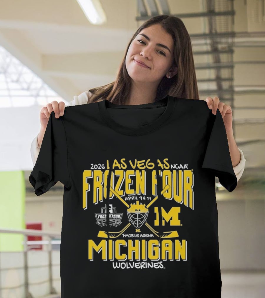 2026 Las Vegas NCAA Frozen Four Michigan Wolverines Mobile Arena T-Shirt
