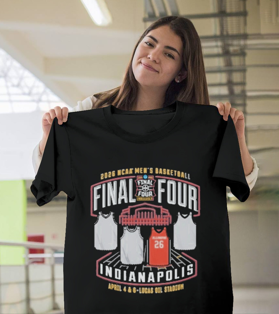 2026 Illini Men's Basketball Final Four Lucas Oil Stadium Indiana April 4 6 T-Shirt