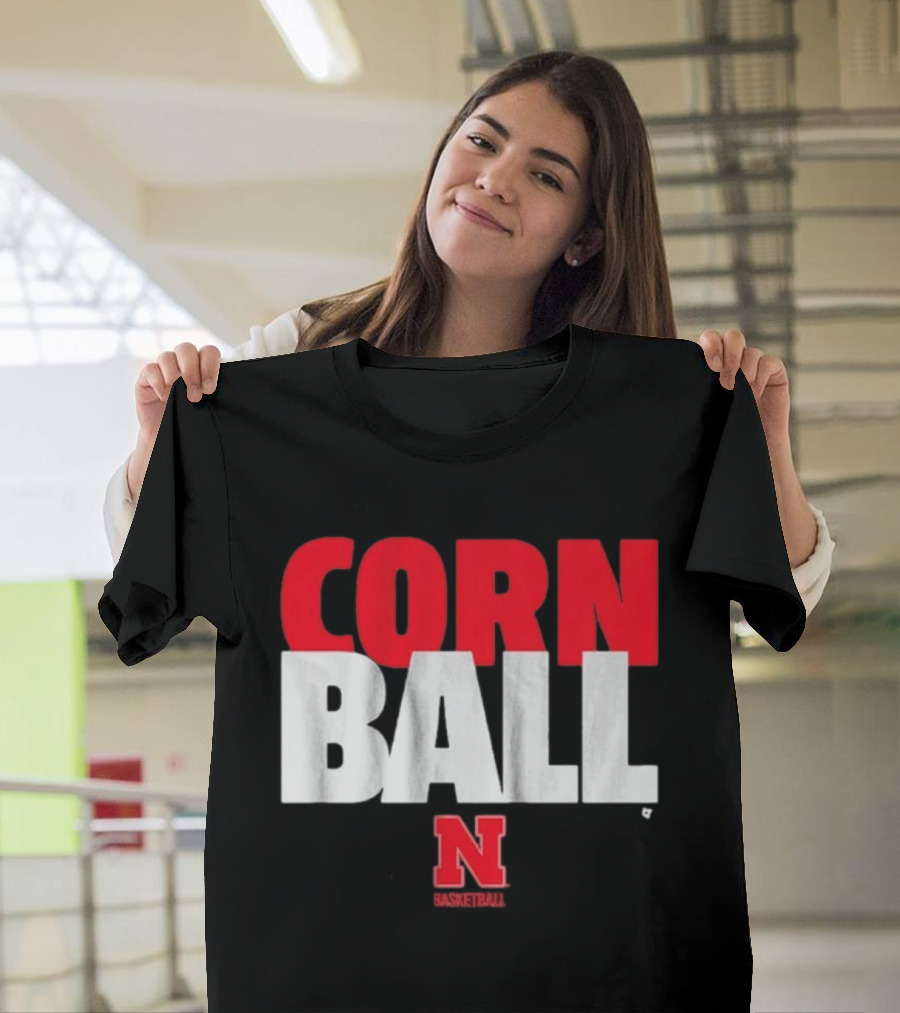 Nebraska Cornhuskers Corn Ball Basketball T-Shirt