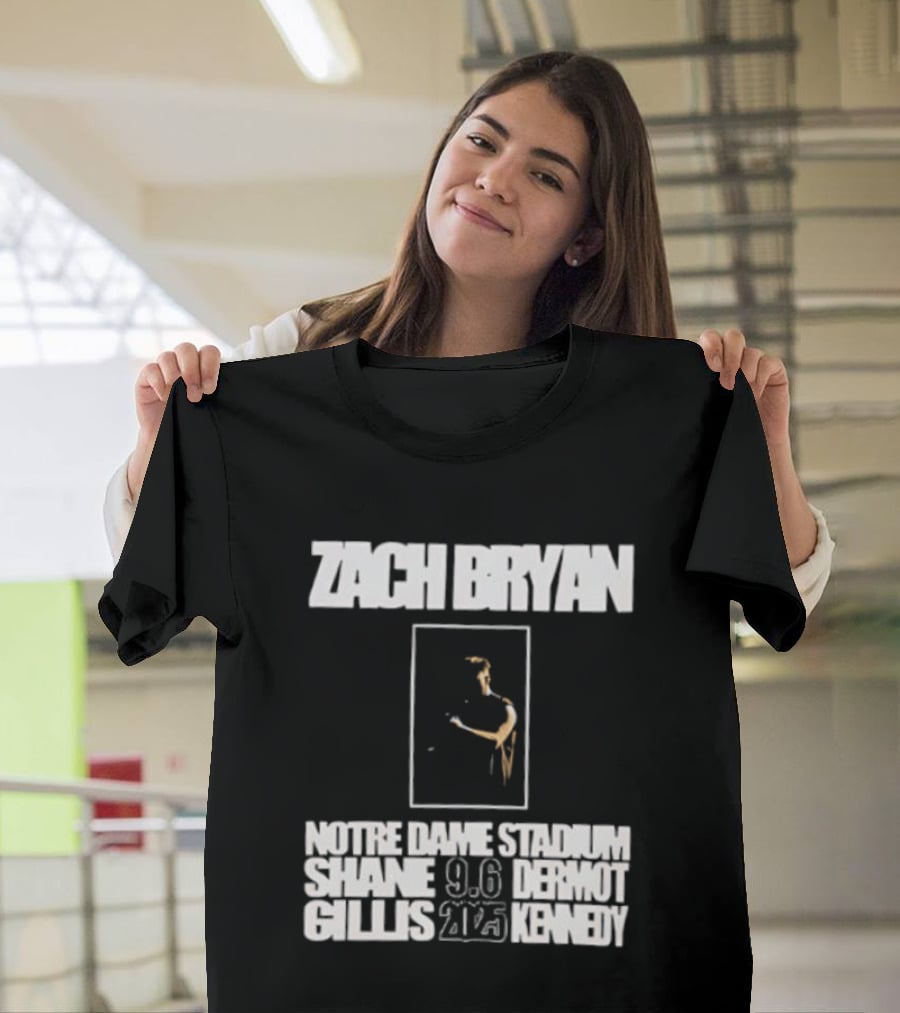 Zach Bryan Notre Dame Stadium Sept 2025 Event Date And Venue T-Shirt