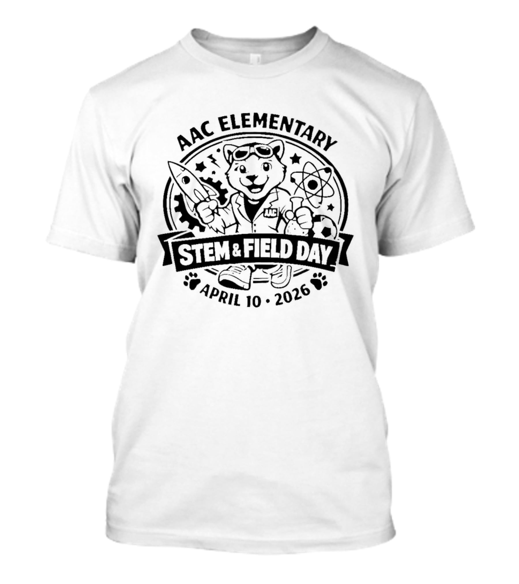 AAC Elementary STEM Field Day April 19 2026 Rocket And Atom T-Shirt