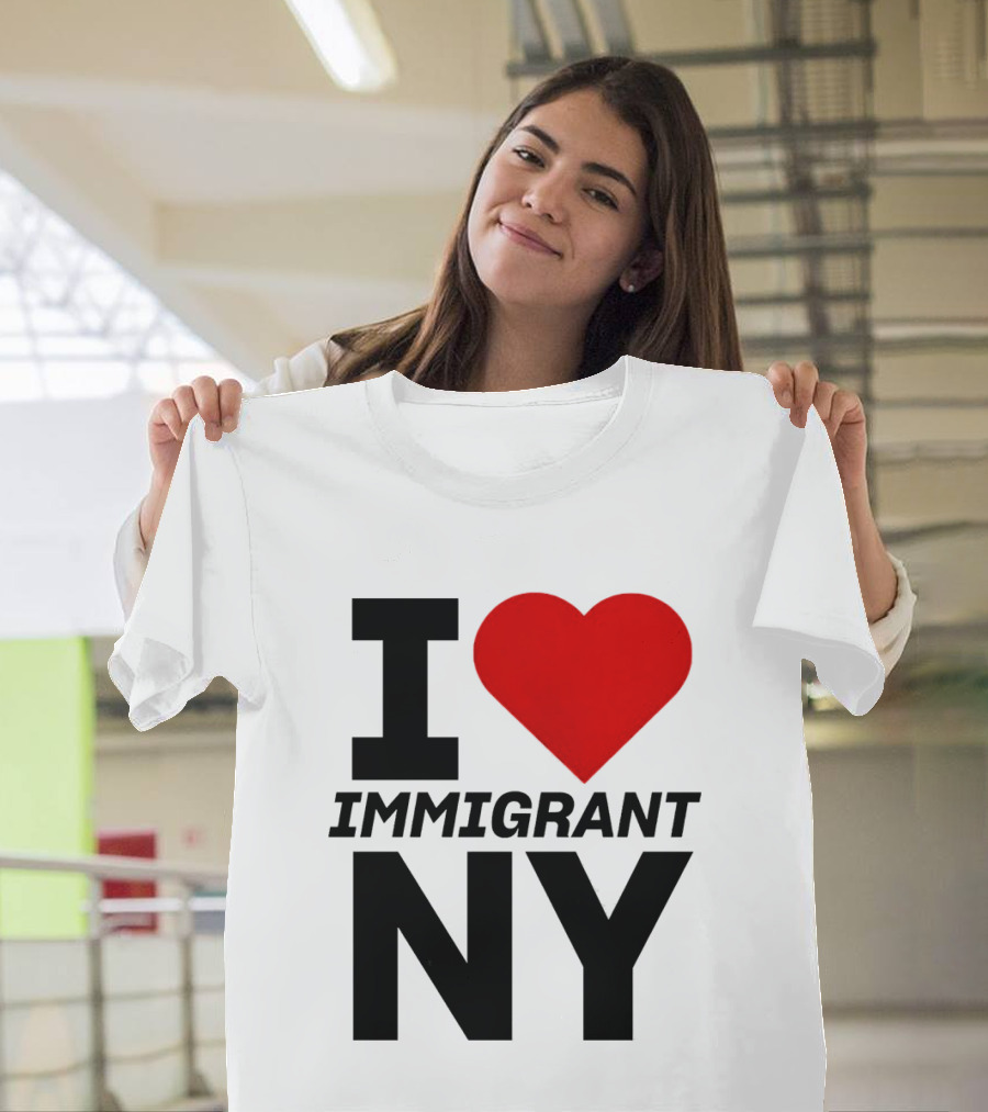I Love Immigrant NY Heart Icon New York T-Shirt
