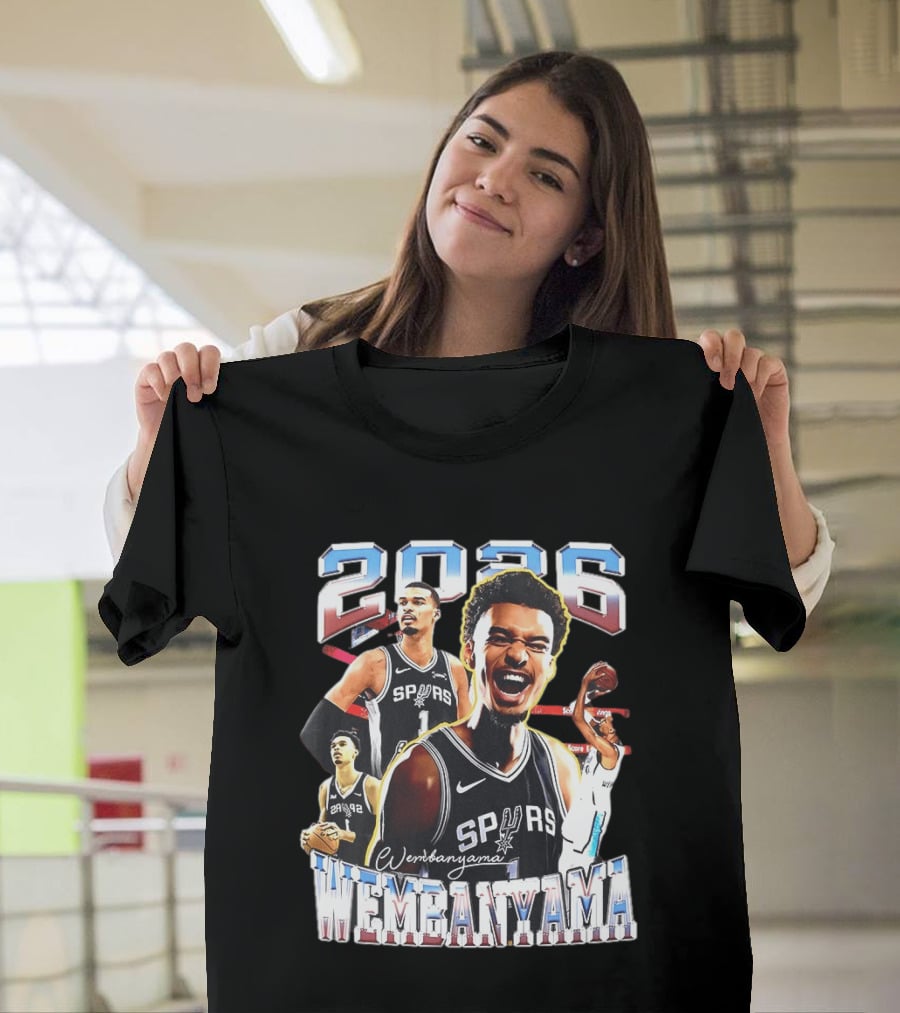 2026 Victor Wembanyama Spurs NBA Player T-Shirt