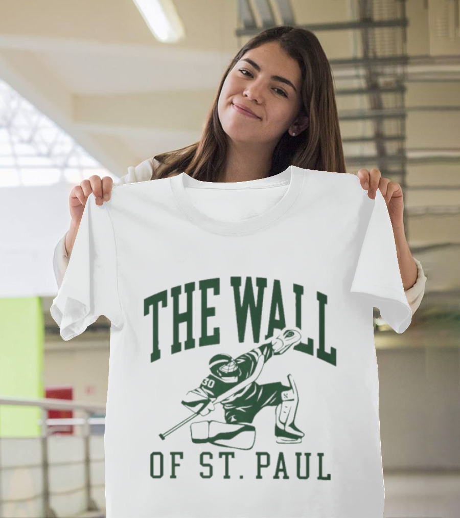 The Wall Of St. Paul Hockey Goalie 30 Jesper Wallstedt T-Shirt