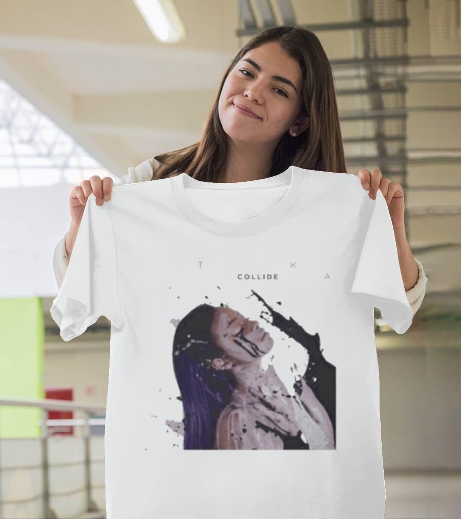 Justine Skye Collide Tyga Portrait With Artistic T-Shirt