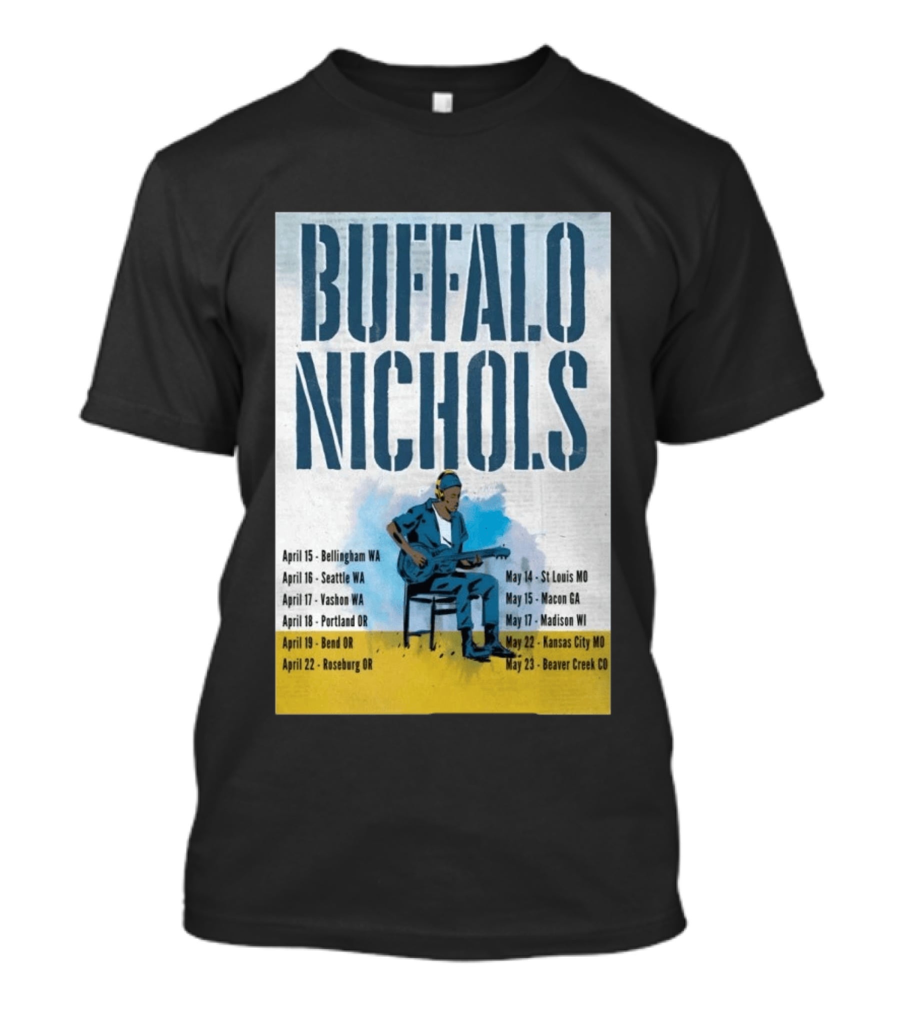 Buffalo Nichols 2026 Summer Tour Bellingham WA To Beaver Creek CO T-Shirt